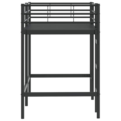 Kids'Loft Bed Frame Plain Black 100 x 190 cm Steel
