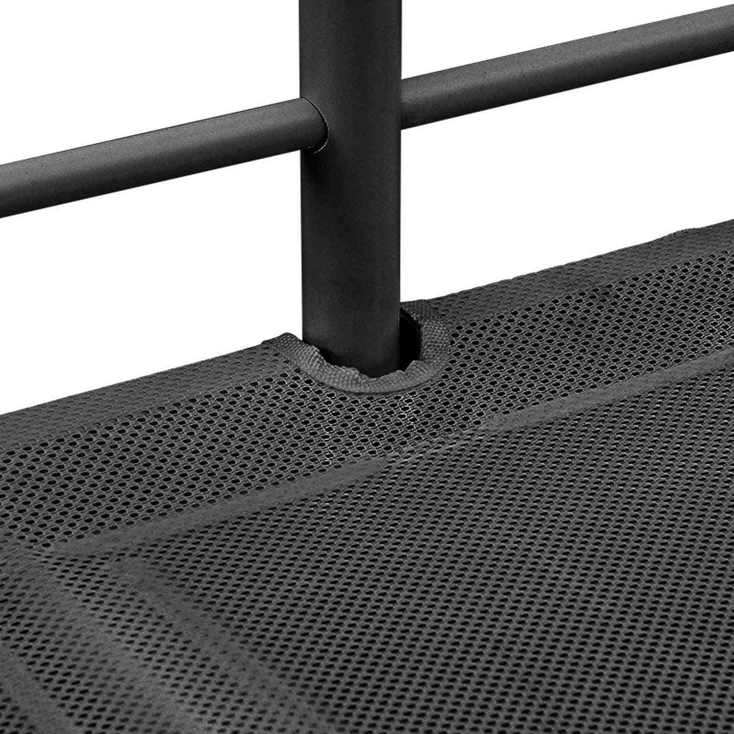 Kids'Loft Bed Frame Black 107 x 200 cm Steel