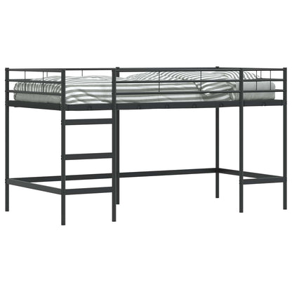 Kids'Loft Bed Frame Black 107 x 200 cm Steel