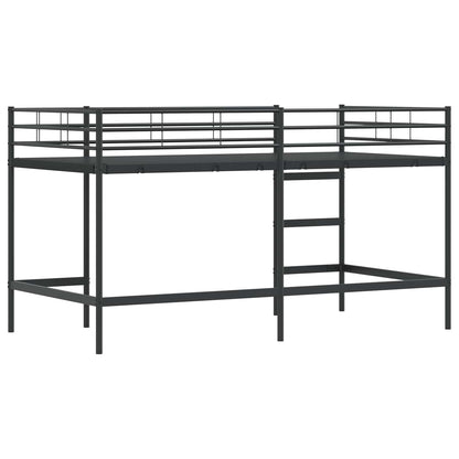 Kids'Loft Bed Frame Black 107 x 200 cm Steel