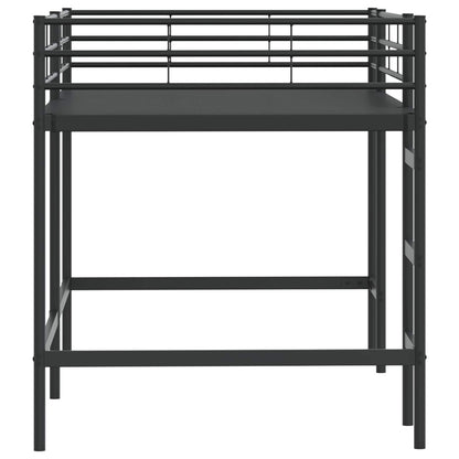 Kids'Loft Bed Frame Black 107 x 200 cm Steel