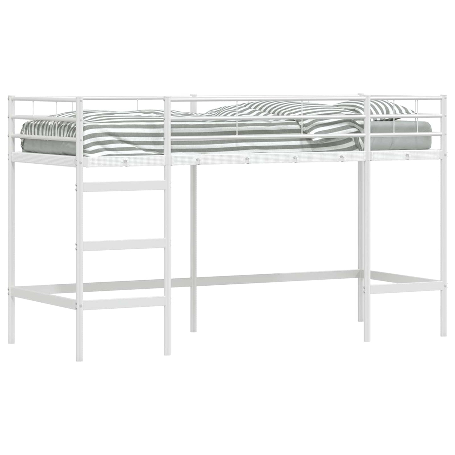 Kids'Loft Bed Frame Plain White 75 x 190 cm Steel