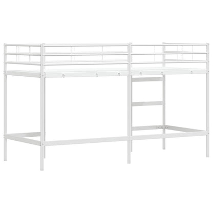 Kids'Loft Bed Frame Plain White 75 x 190 cm Steel