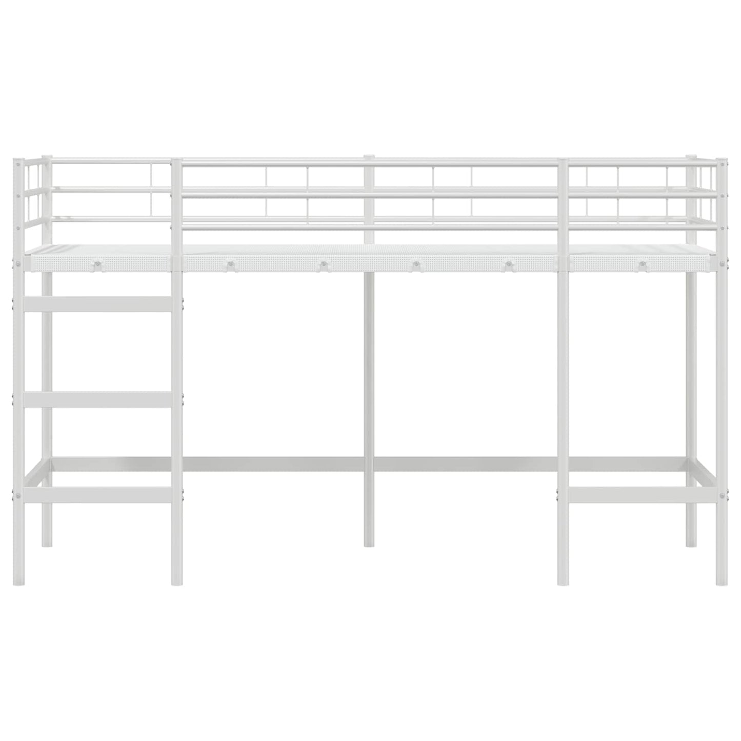 Kids'Loft Bed Frame Plain White 75 x 190 cm Steel
