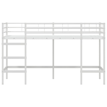Kids'Loft Bed Frame Plain White 75 x 190 cm Steel