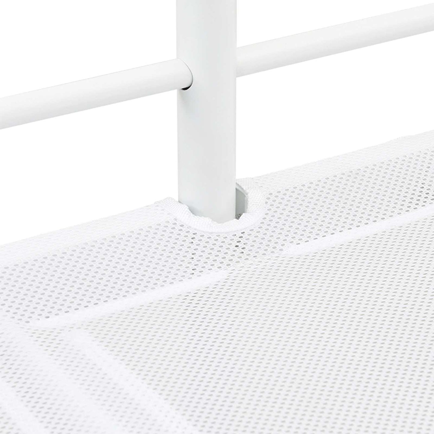 Kids'Loft Bed Frame Plain White 80 x 200 cm Steel