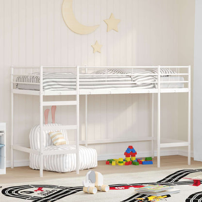 Kids'Loft Bed Frame Plain White 100 x 190 cm Steel