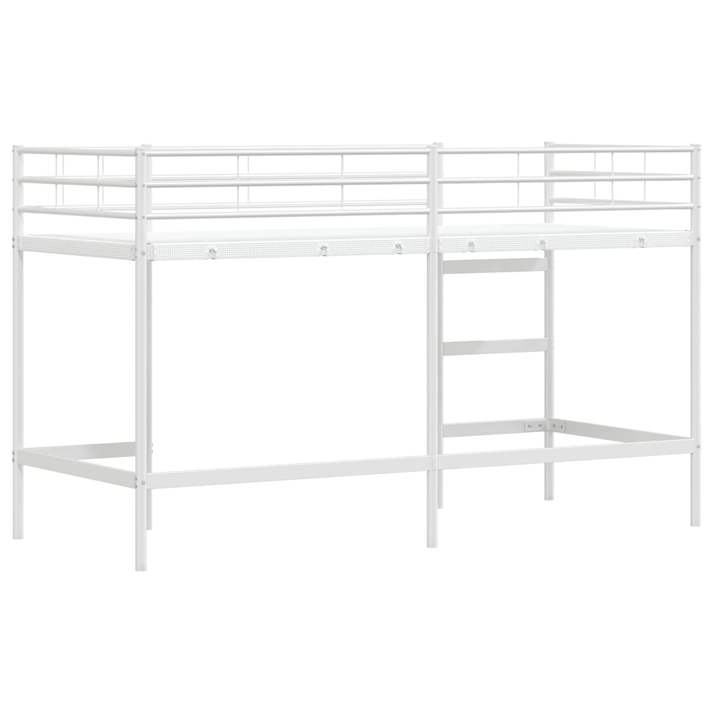 Kids'Loft Bed Frame Plain White 100 x 190 cm Steel