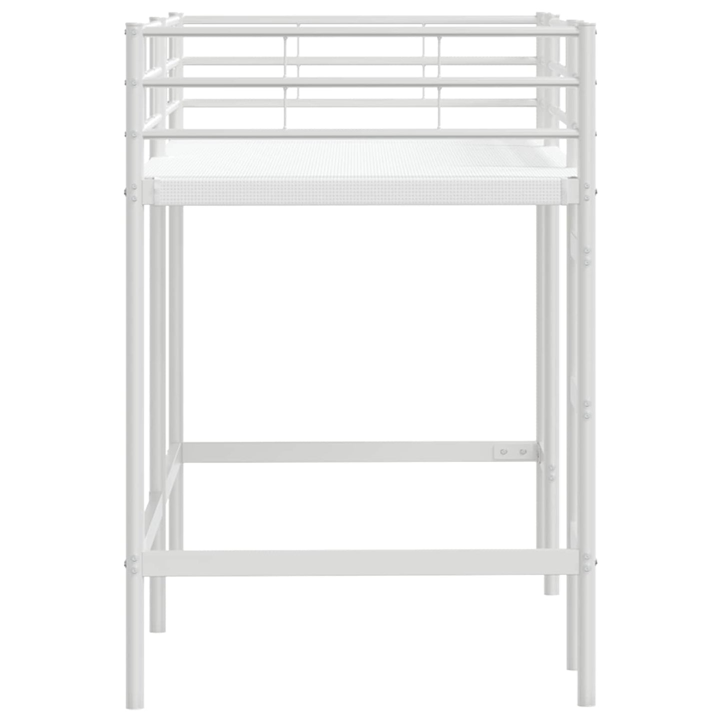 Kids'Loft Bed Frame Plain White 100 x 190 cm Steel