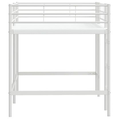 Kids'Loft Bed Frame Plain White 100 x 200 cm Steel