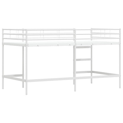 Kids'Loft Bed Frame Plain White 107 x 203 cm Steel