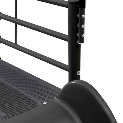Kids'Loft Bed Frame with Slide Plain Black and Anthracite