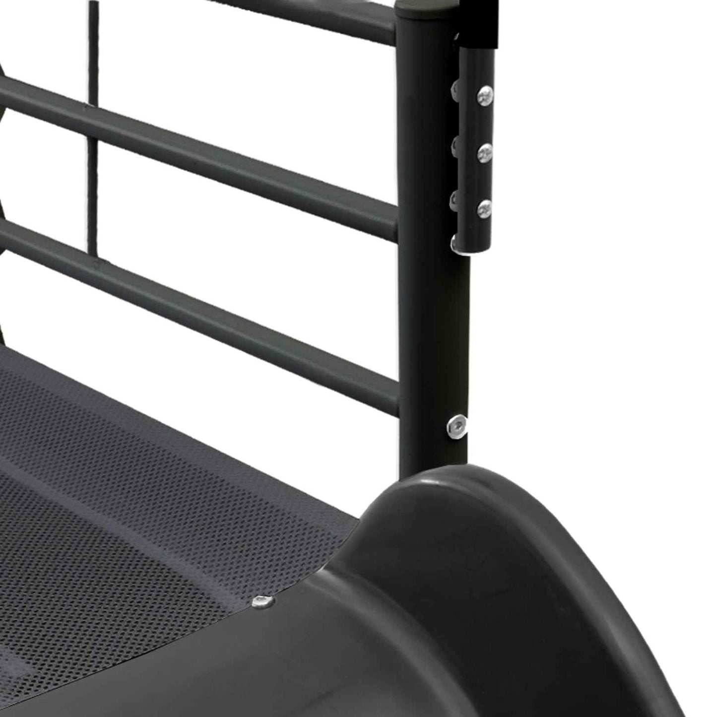 Kids'Loft Bed Frame with Slide Plain Black and Anthracite