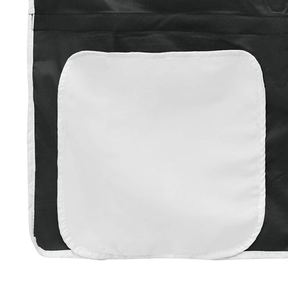 Kids'Loft Bed Frame with Curtains Black 100 x 190 cm