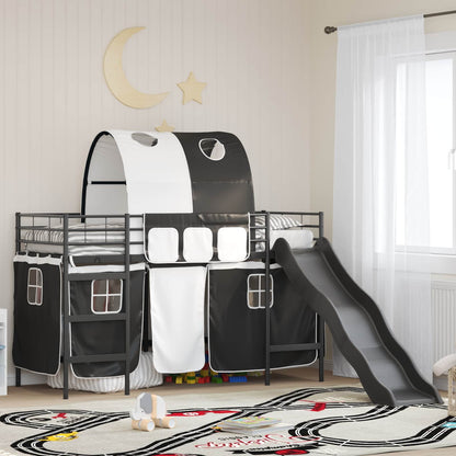 Kids'Loft Bed Frame Black 100 x 190 cm Metal