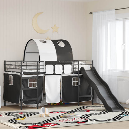 Kids'Loft Bed Frame Plain Black 107 x 203 cm Metal