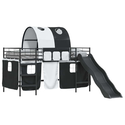 Kids'Loft Bed Frame Plain Black 107 x 203 cm Metal