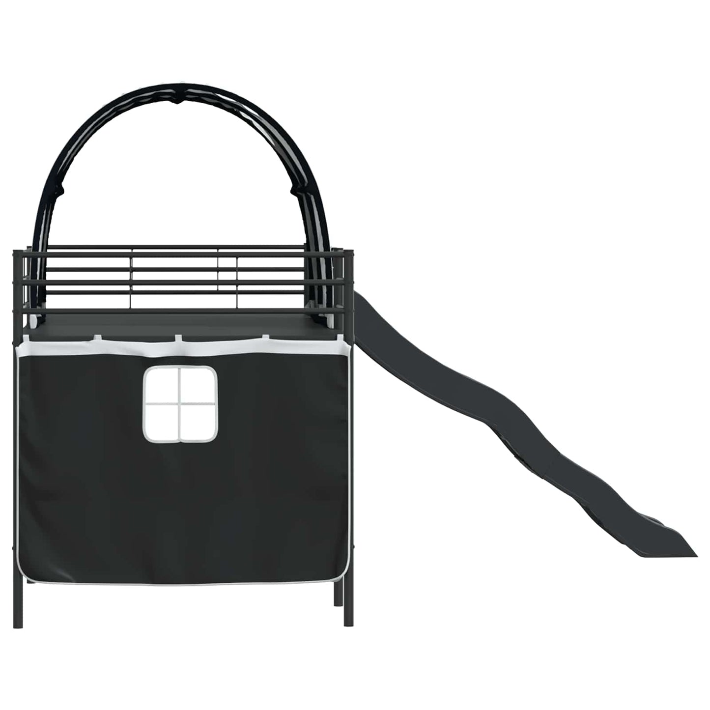 Kids'Loft Bed Frame Plain Black 107 x 203 cm Metal