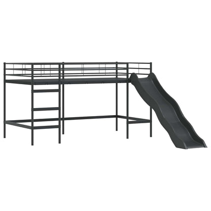 Kids'Loft Bed Frame Black and Blue 80 x 200 cm Metal