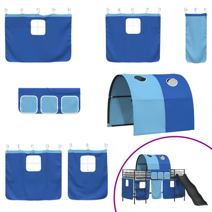 Kids'Loft Bed Frame Black and Blue 80 x 200 cm Metal