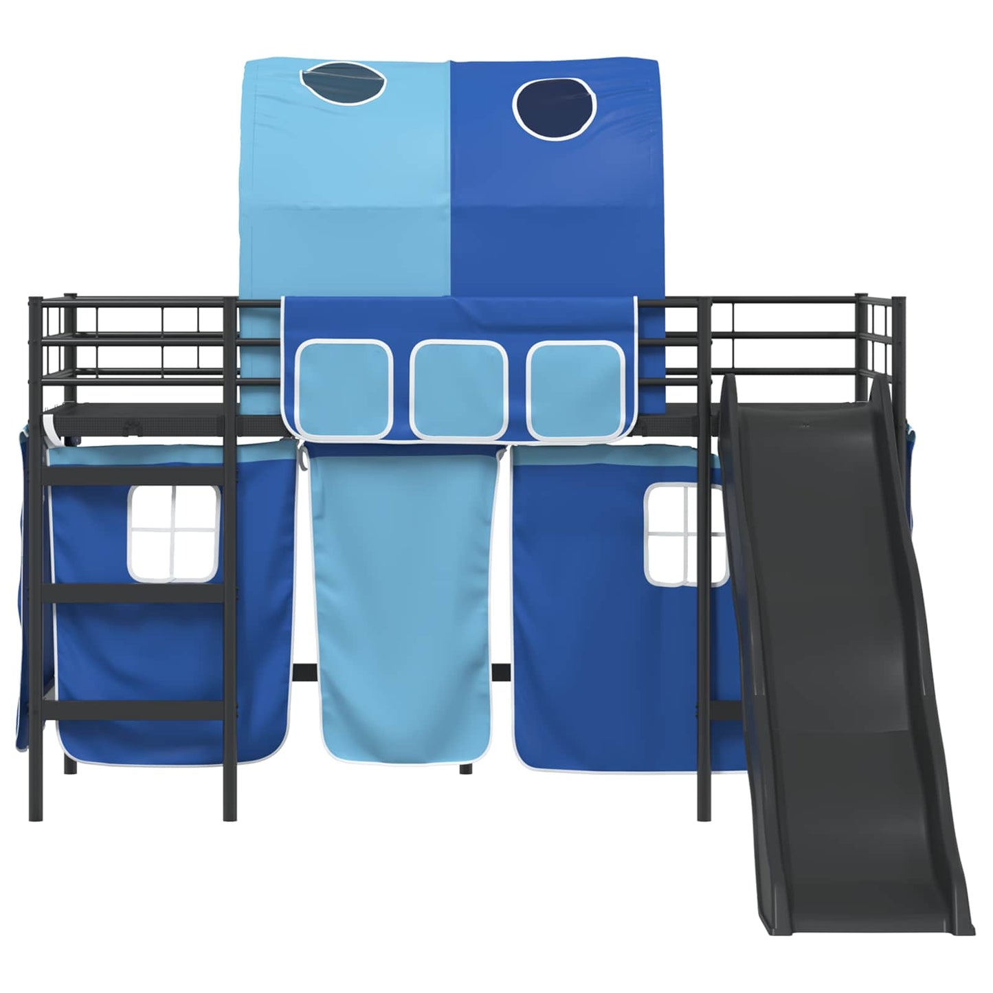 Kids'Loft Bed Frame Black and Blue 100 x 190 cm Metal