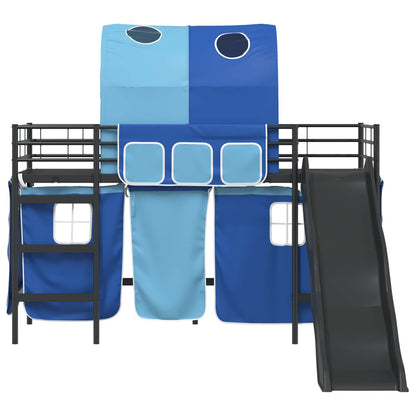 Kids'Loft Bed Frame Black and Blue 100 x 190 cm Metal