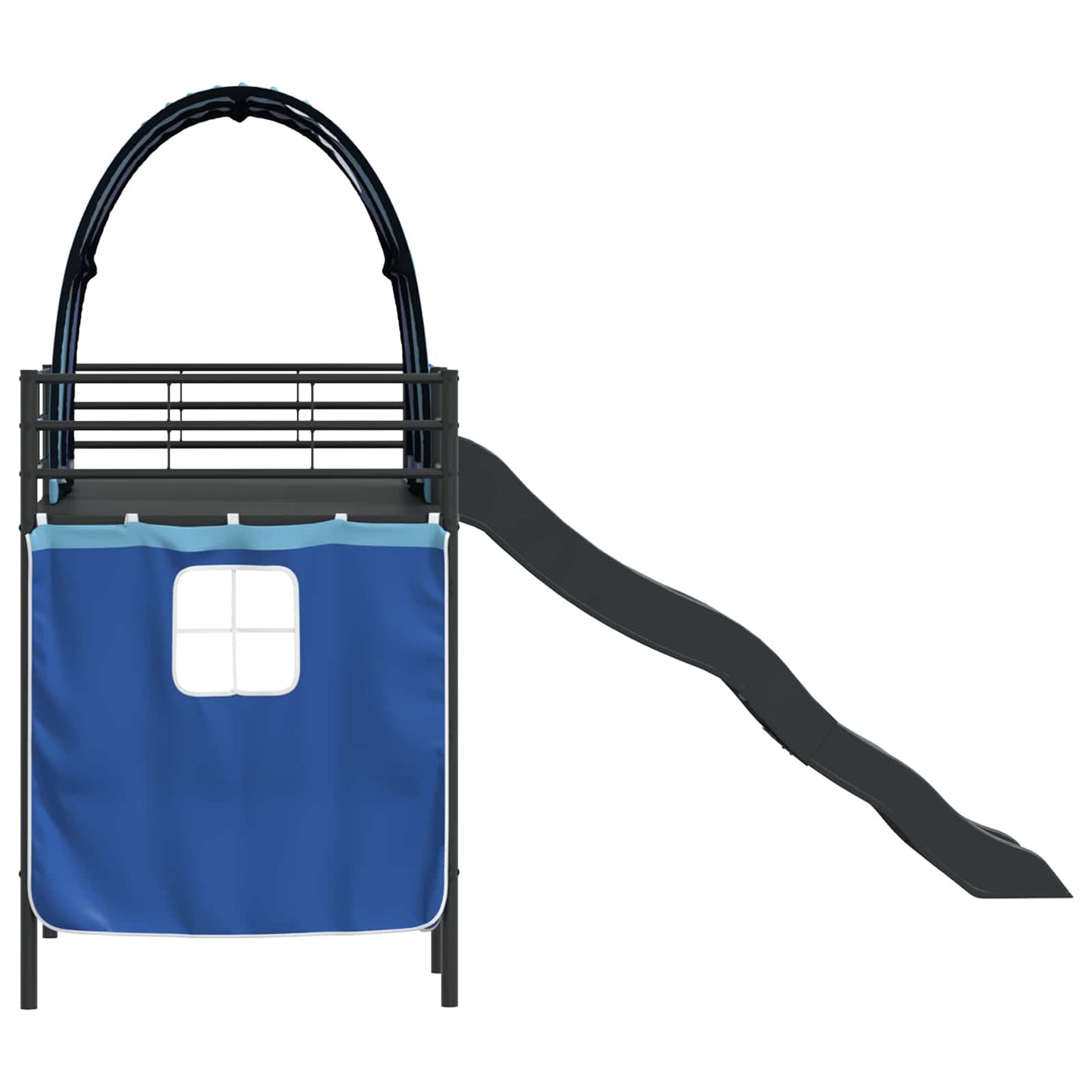 Kids'Loft Bed Frame Black and Blue 100 x 190 cm Metal