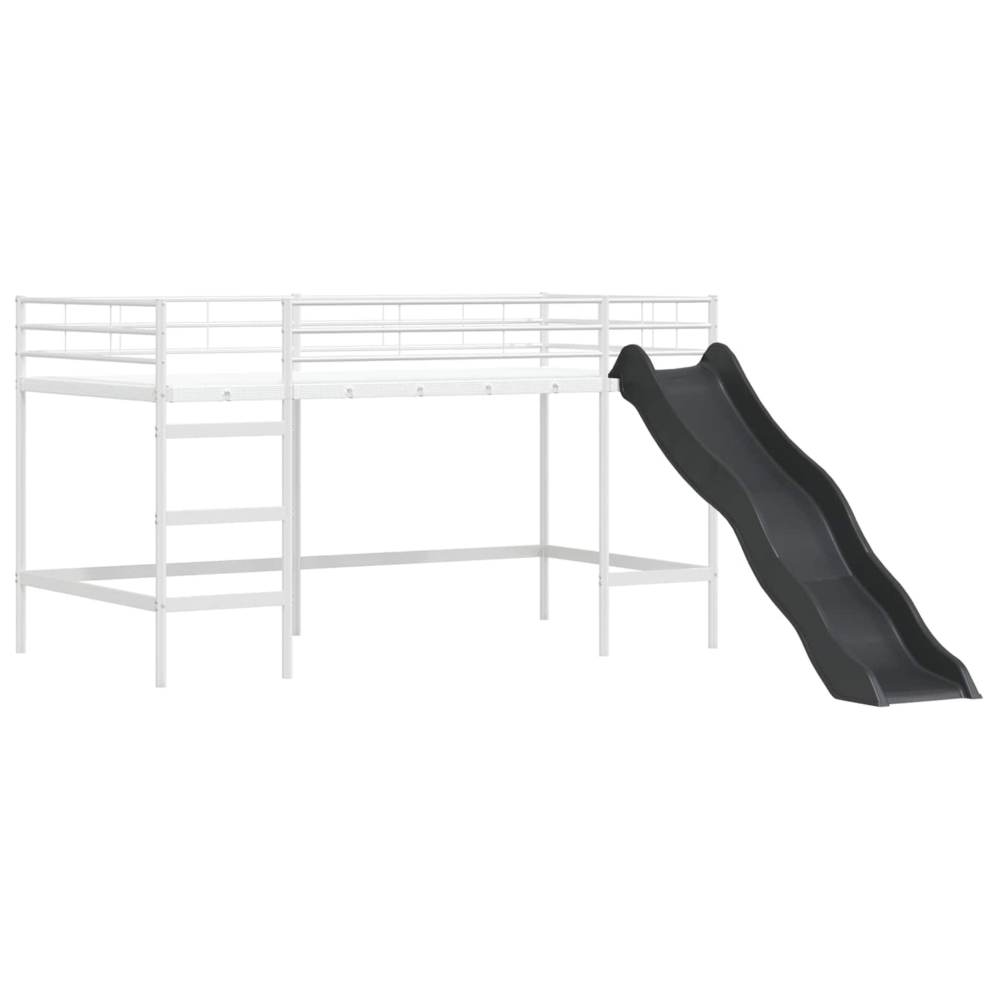 Kids'Bunk Bed Frame Plain White and Blue 80 x 200 cm Metal