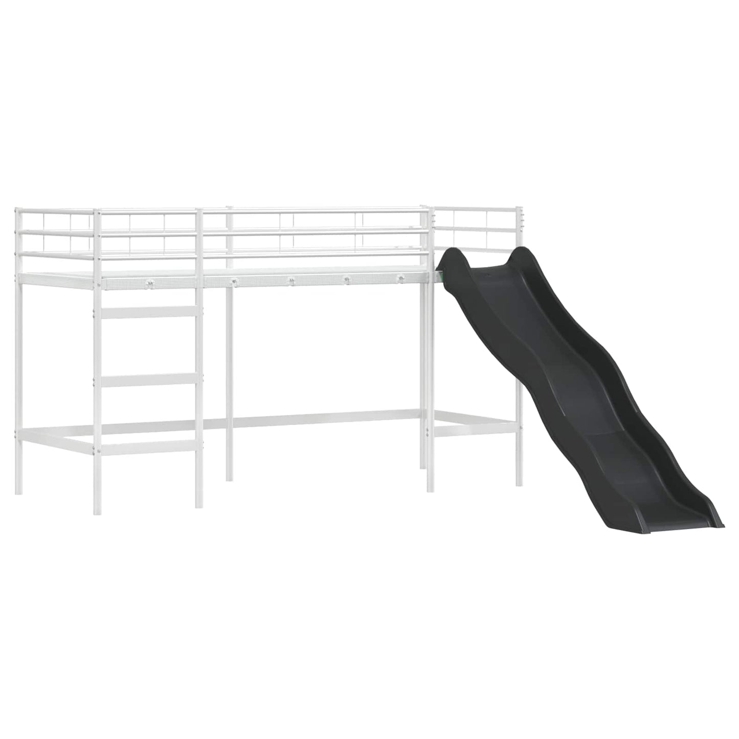 Kids'Loft Bed Frame White and Pink 100 x 190 cm Metal