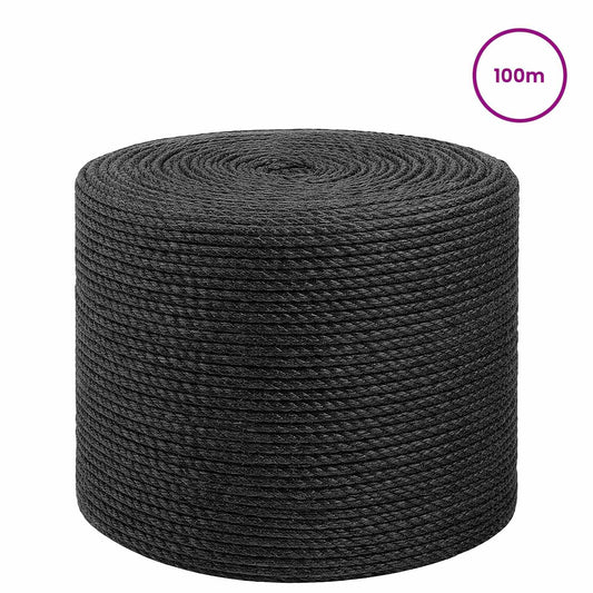Jute Rope 6 mm Black 100% Tossa jute
