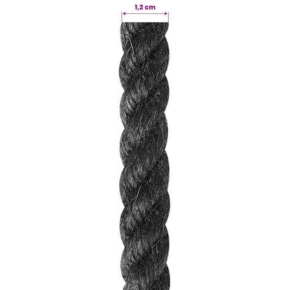 Jute Rope 12 Black 100% Tossa jute