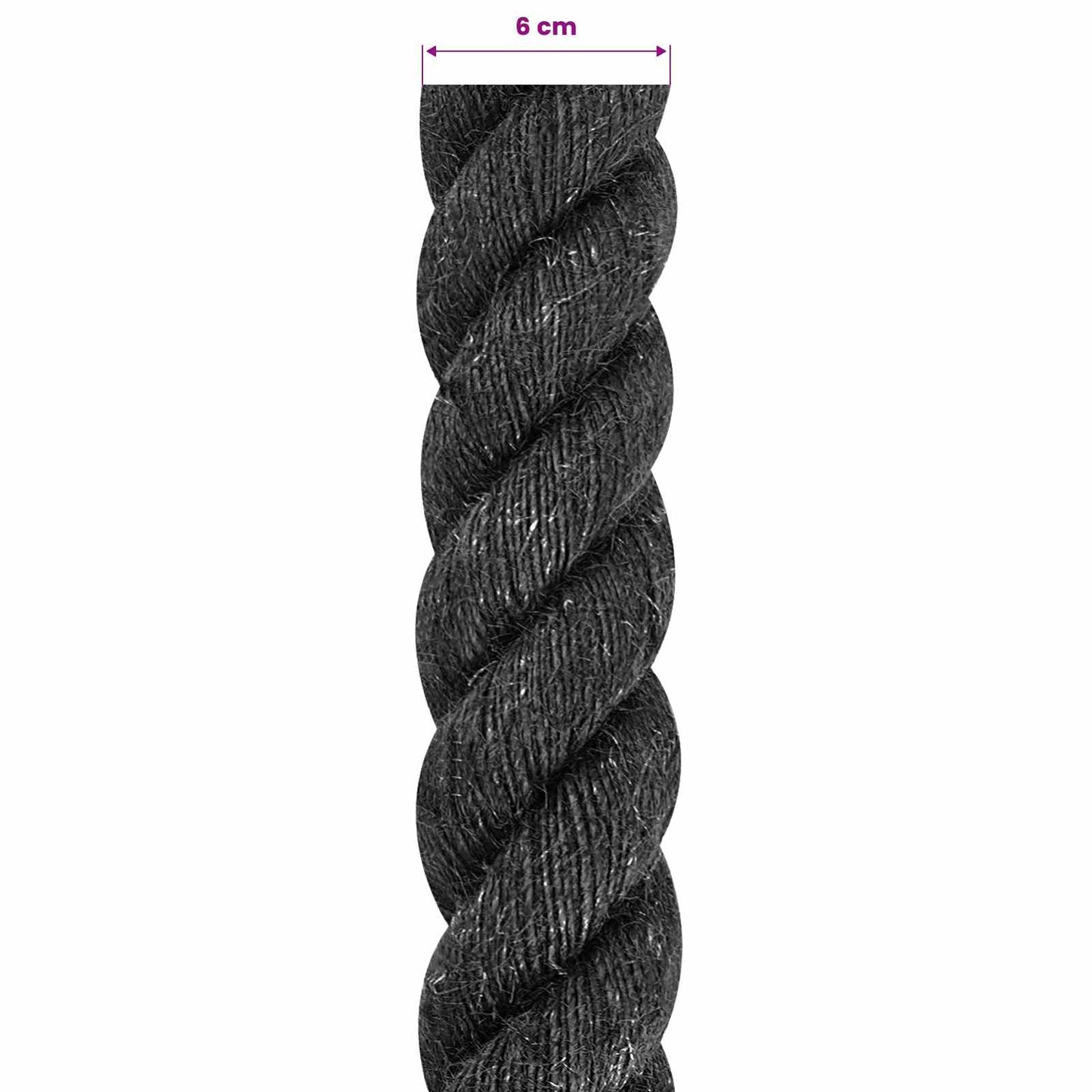 Jute Rope 60 Black 100% Tossa jute