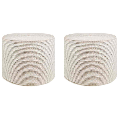 Jute Twine 2 pcs 2 White 100% Tossa jute