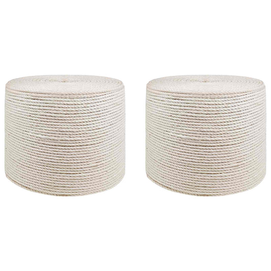 Jute Twine 2 pcs 2 mm White 100% Tossa jute