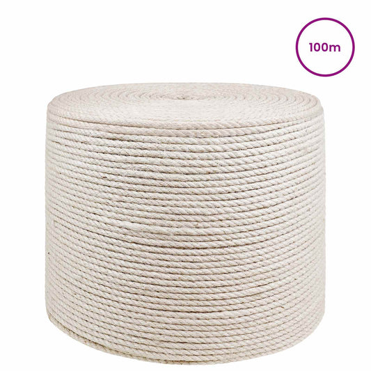 Jute Twine 4 mm White 100% Tossa jute