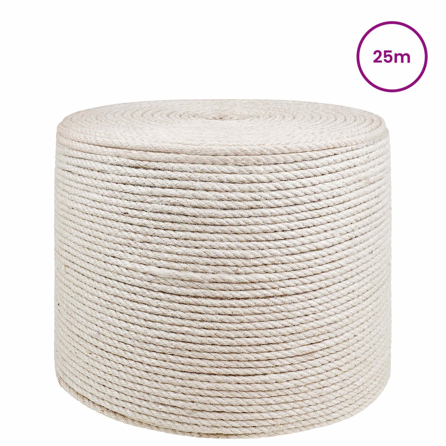 Jute Rope 6 White 100% Tossa jute