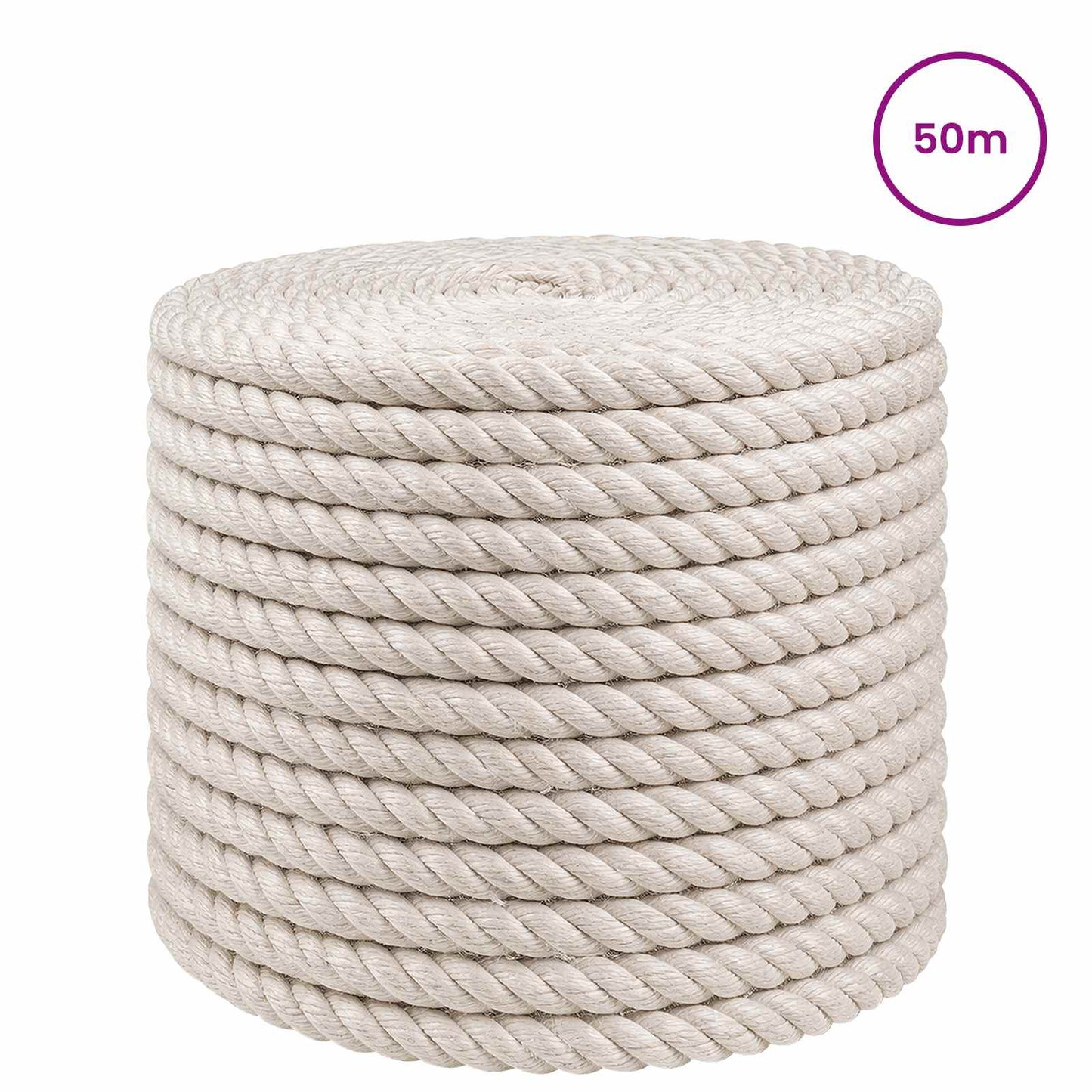 Jute Rope 12 White 100% Tossa jute