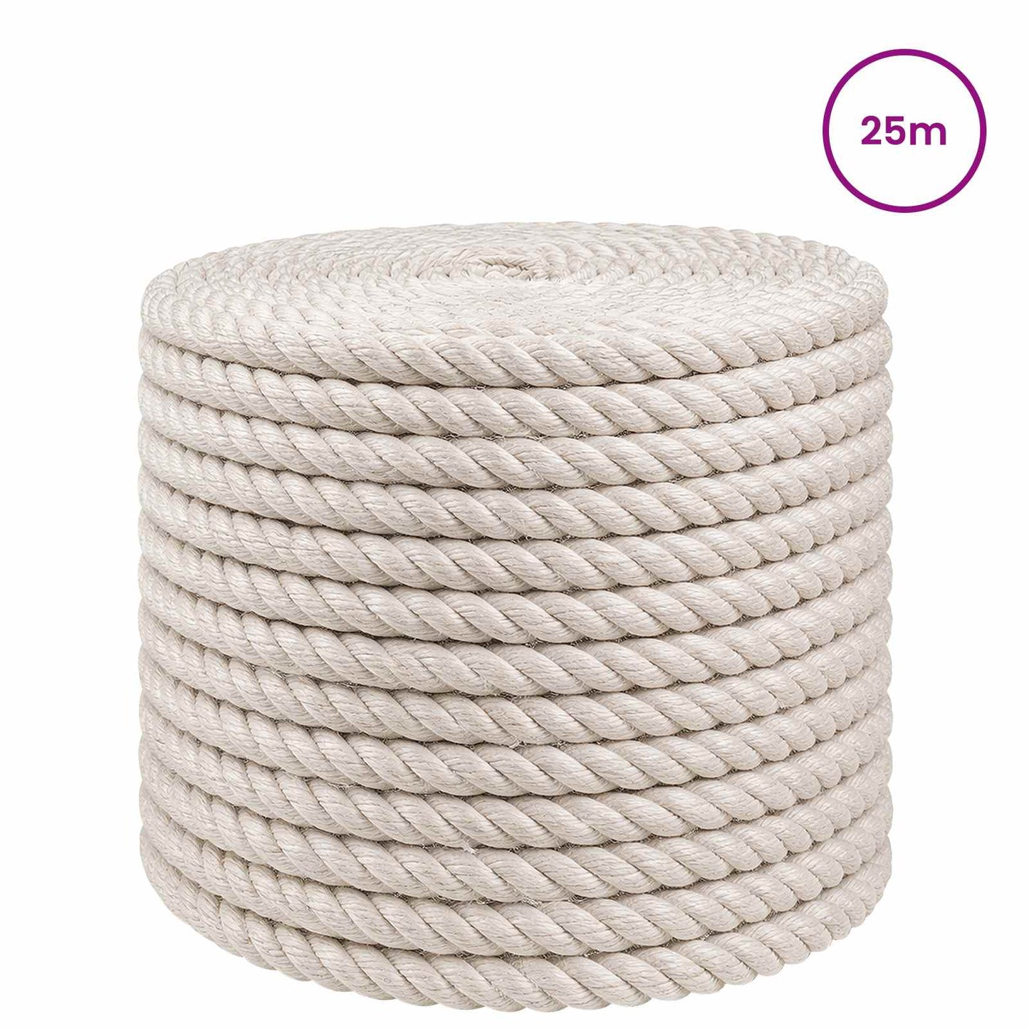 Jute Rope 14 White 100% Tossa jute