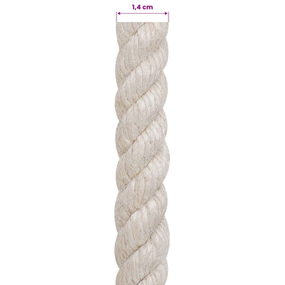 Jute Rope 14 White 100% Tossa jute