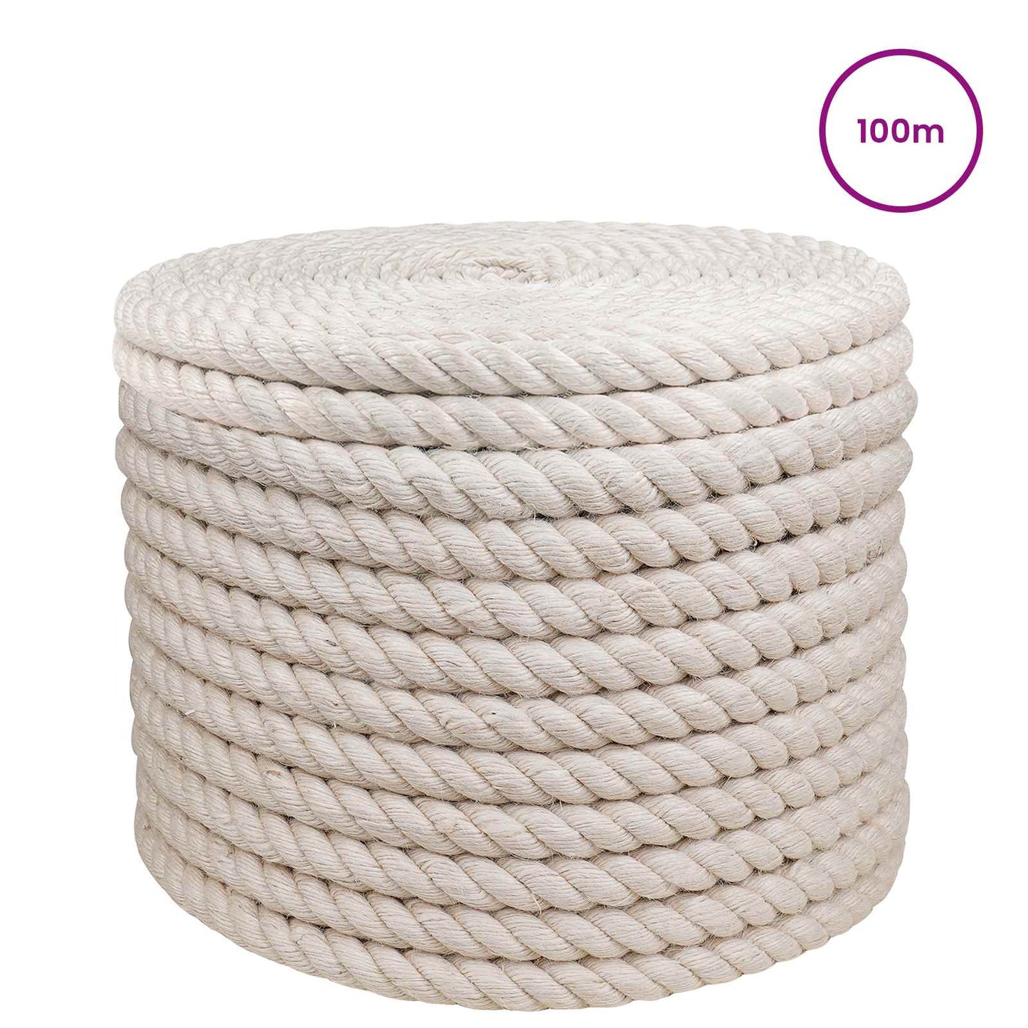 Jute Rope 20 White 100% Tossa jute