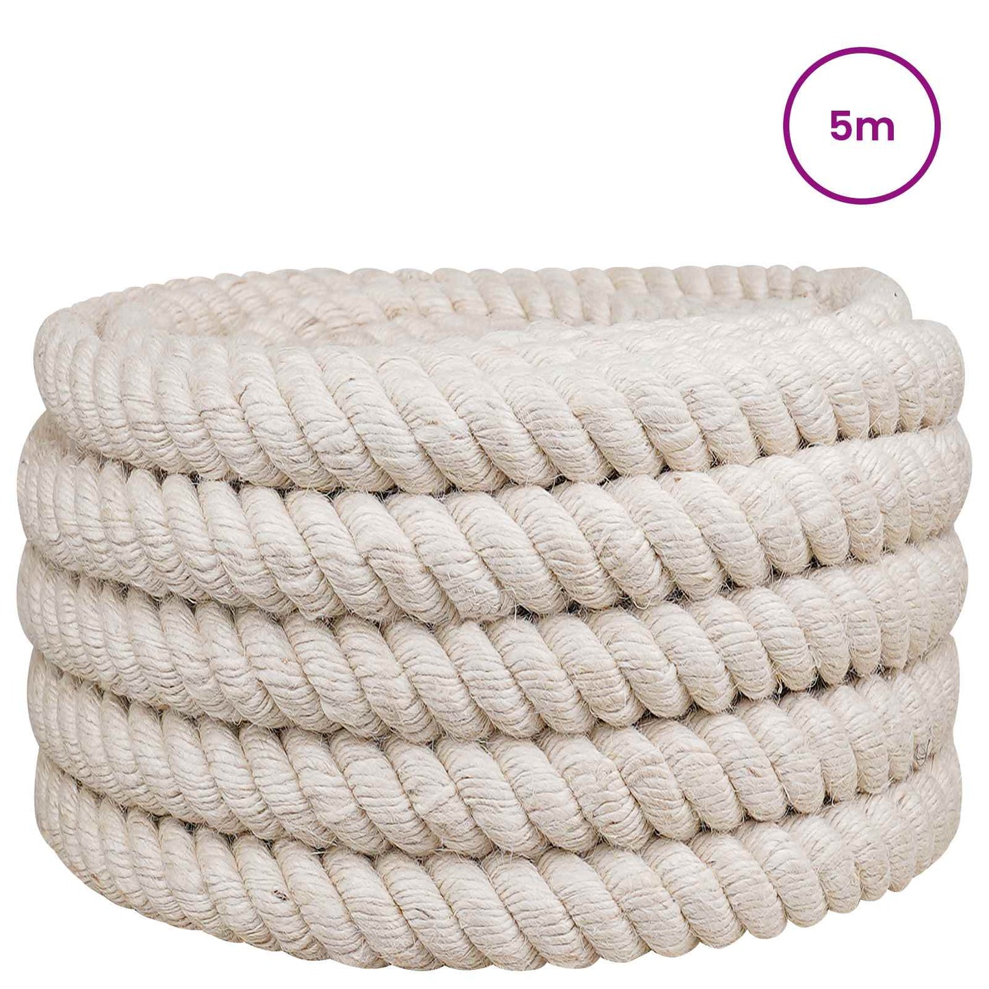 Jute Rope 36 White 100% Tossa jute
