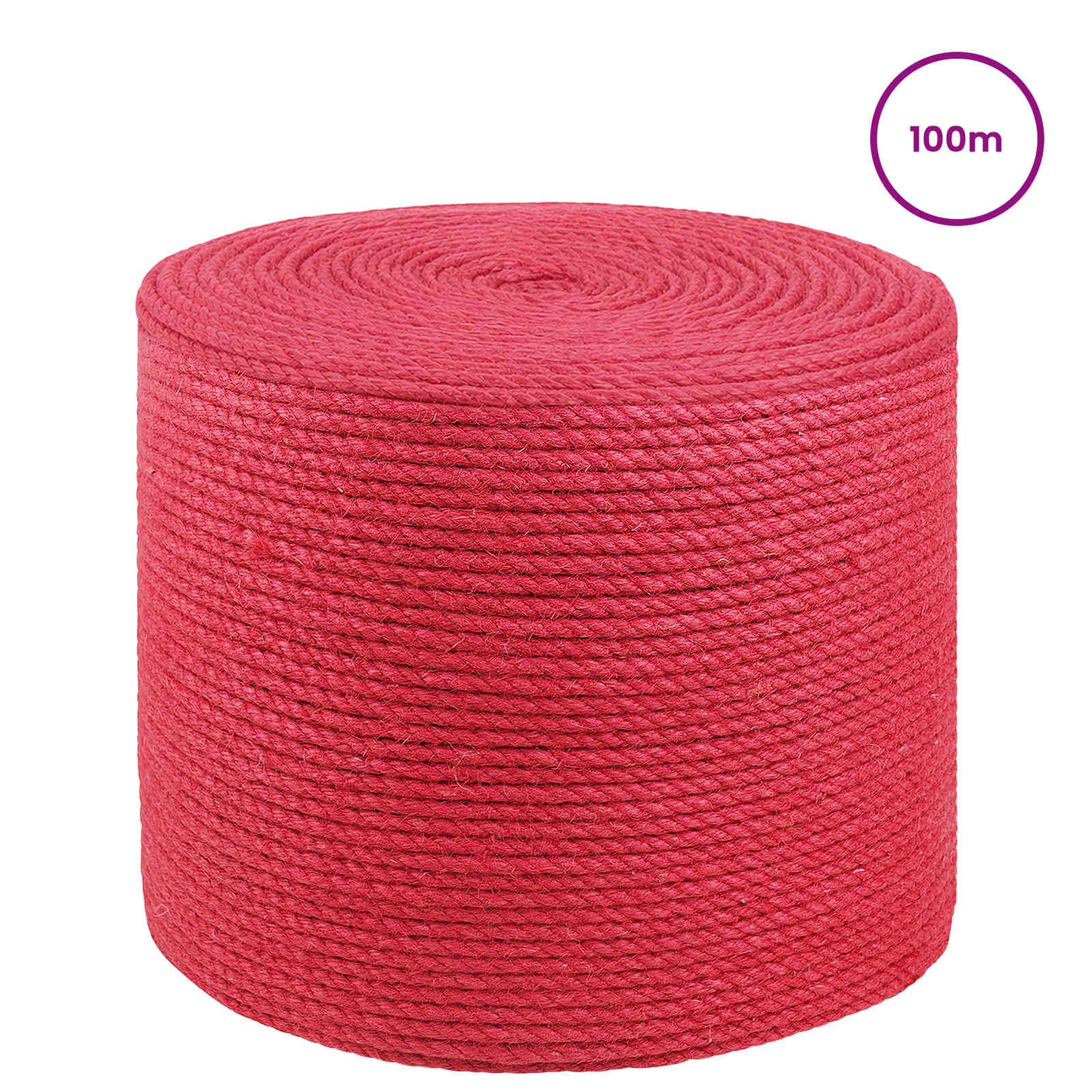 Jute Rope 2 pcs Red 100% Tossa jute