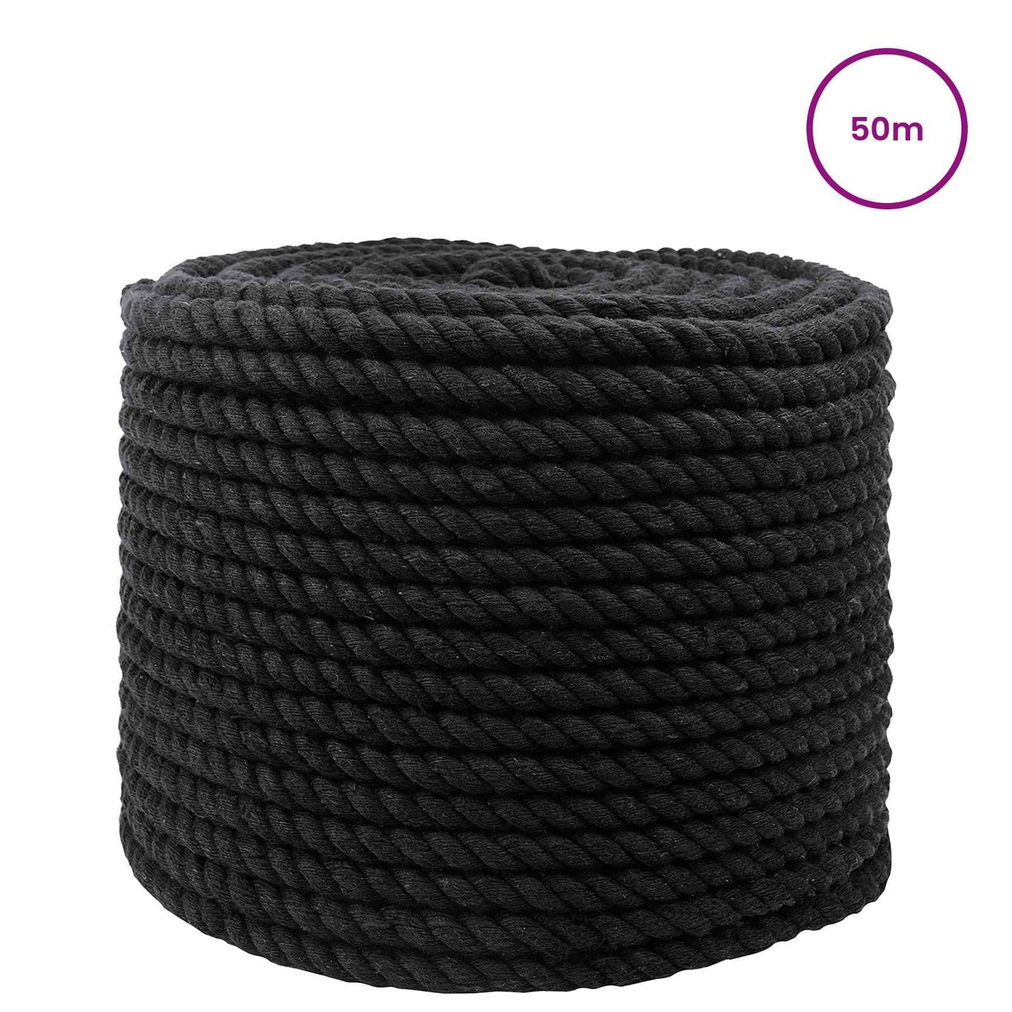 Rope Black 1.2 x 1.2 x 5000 cm Cotton