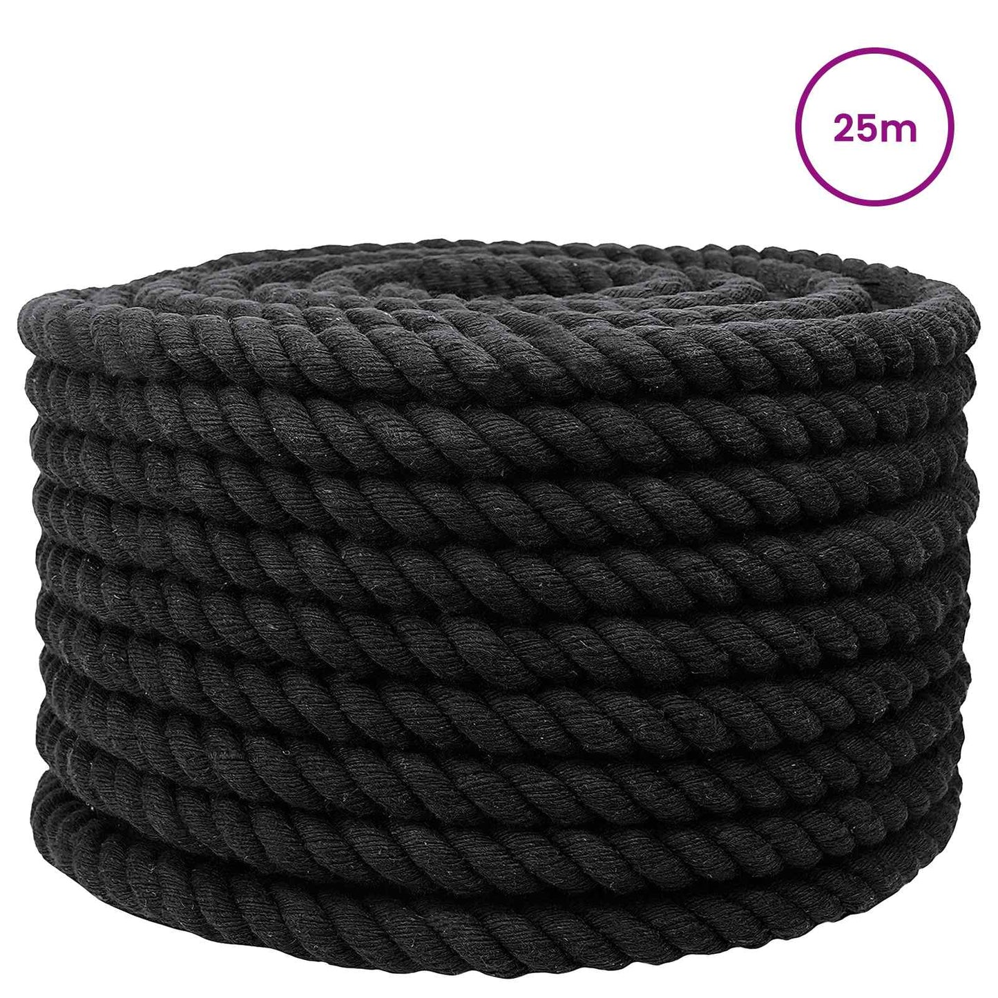 Rope Black 1.6 x 1.6 x 2500 cm Cotton