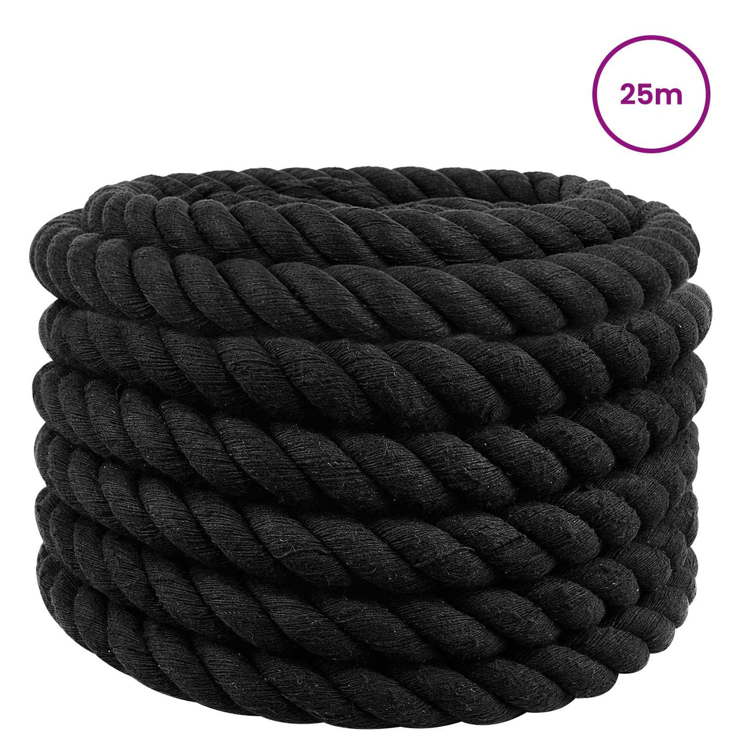 Rope Black 4 x 4 x 2500 cm Cotton