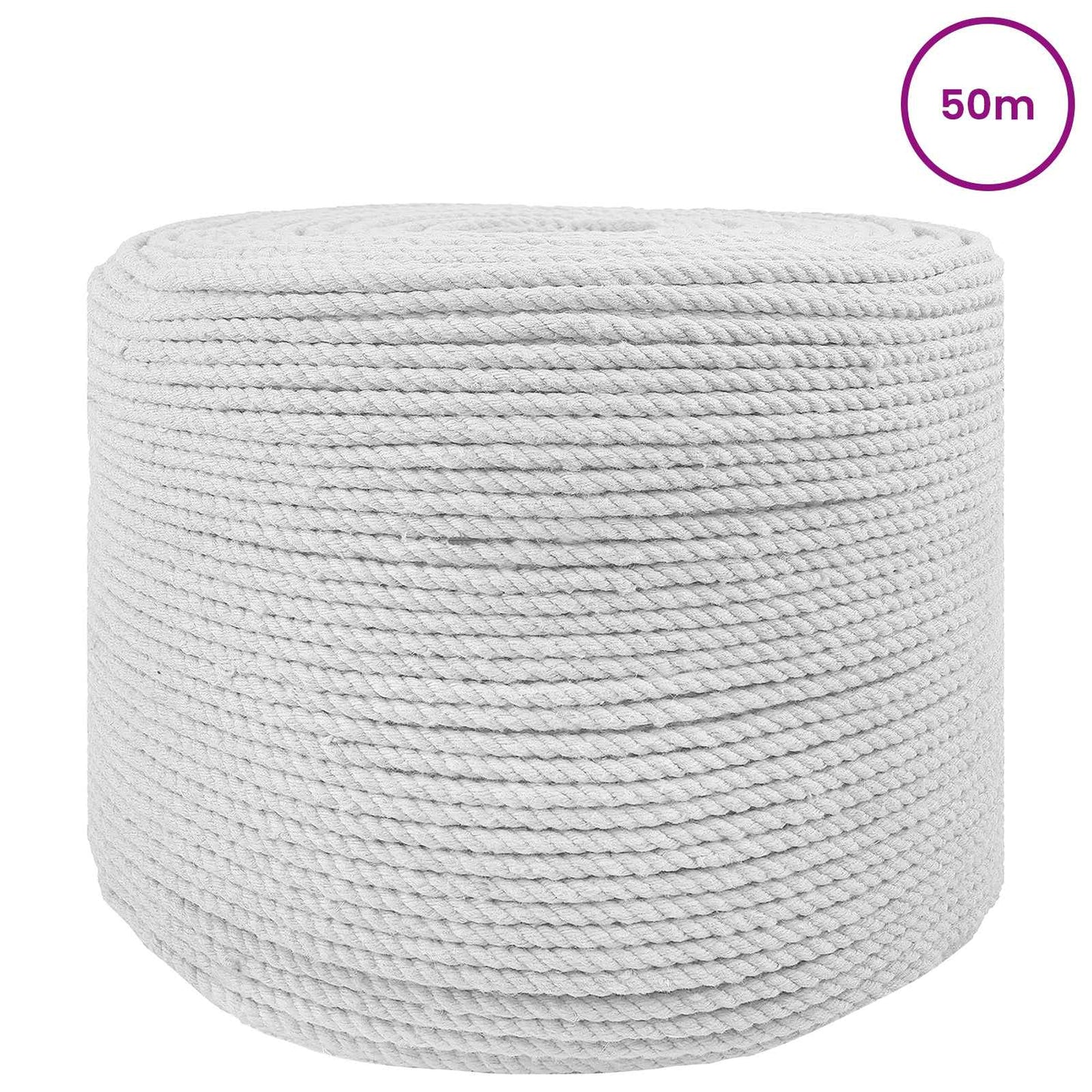Rope White 0.4 x 0.4 x 5000 cm Cotton