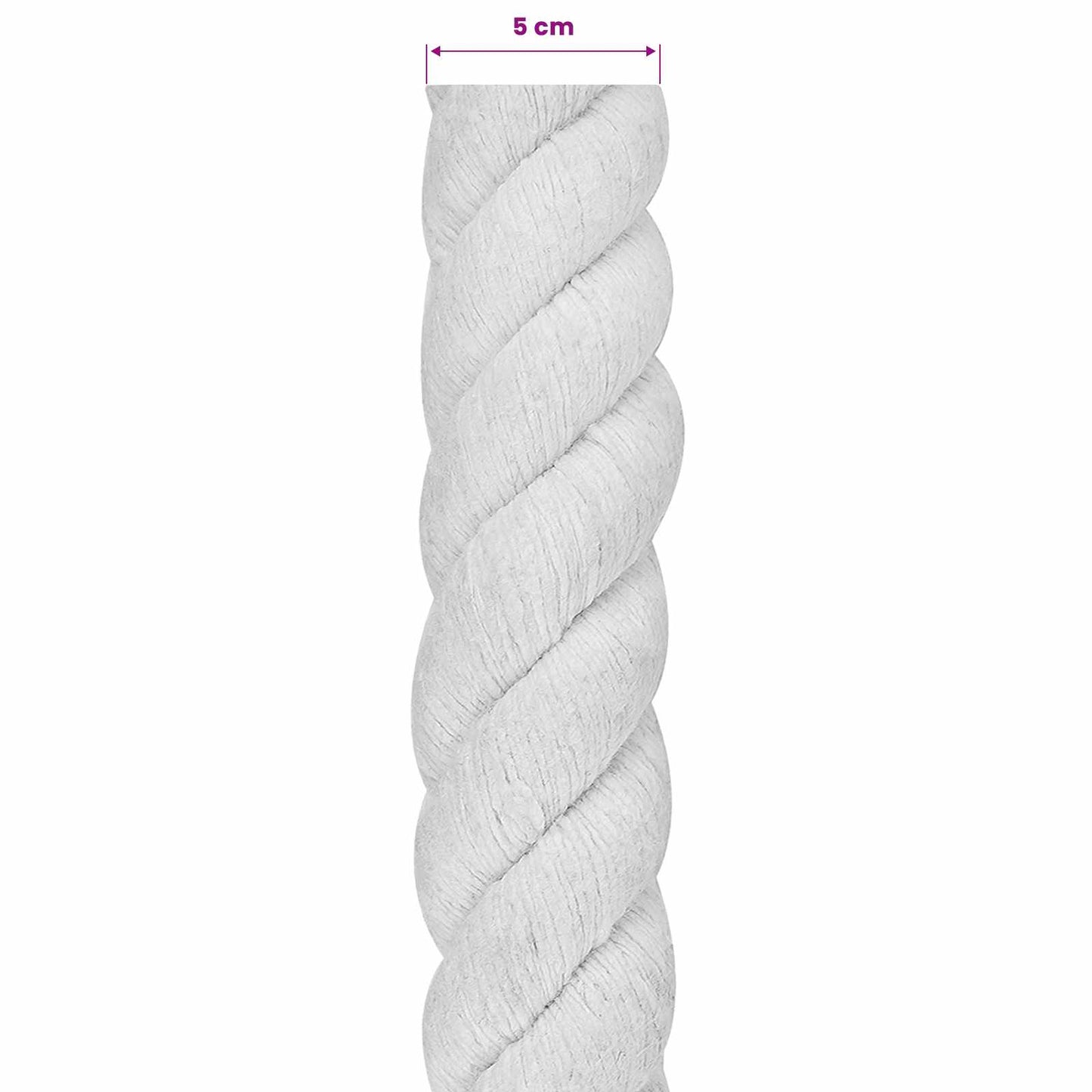 Rope White 5 x 5 x 500 cm Cotton