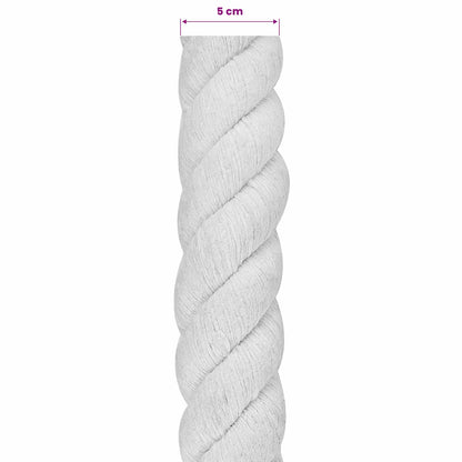 Rope White 5 x 5 x 500 cm Cotton