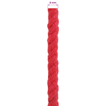 Rope Red 0.8 x 0.8 x 10000 cm Cotton
