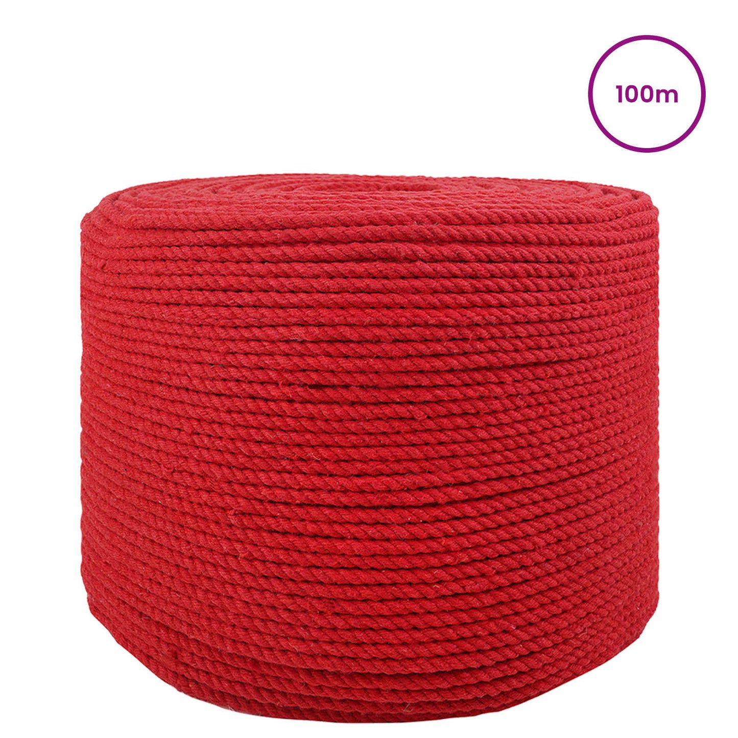 Rope Red 0.8 x 0.8 x 10000 cm Cotton